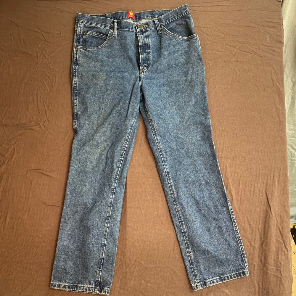 Wrangler 36MWZ Slim Fit Blue Jeans Classic Mens‎ Denim Pants